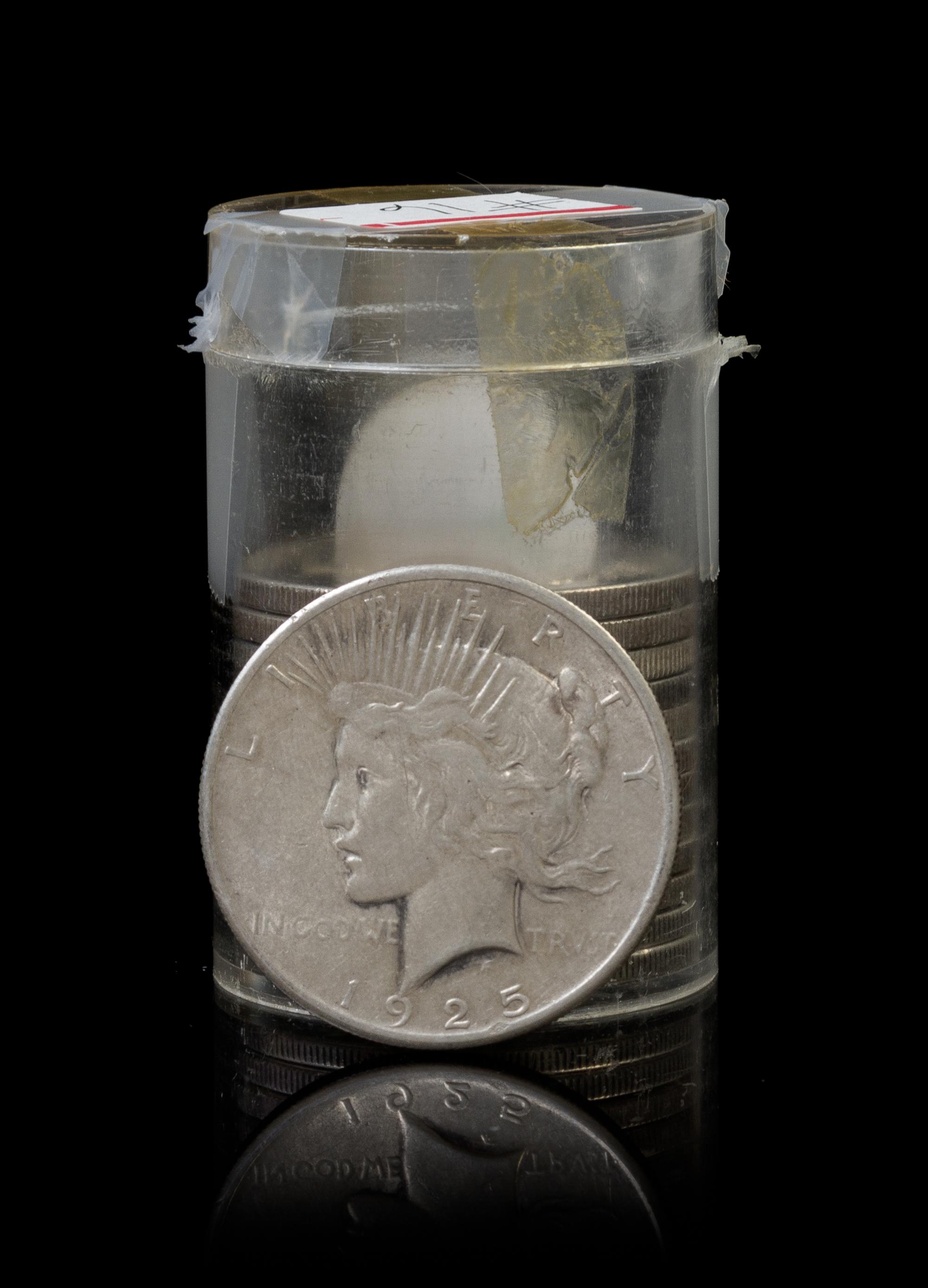 A Group of Thirteen United States Peace Silver Dollars