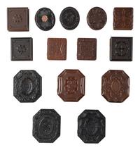 [EARLY PHOTOG.]. 23 oval & octagonal Union cases, incl. sixteenth, ninth, & sixth plate examples.