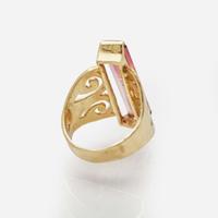 A Collection of 14K Gold and Tourmaline Jewelry