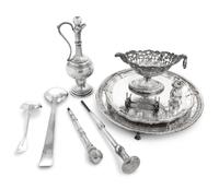 A Collection of Ten Silver-Plate Table Articles