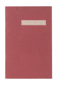 FROST, Robert (1874-1963). A Sermon. New York: The Spiral Press, 1947.