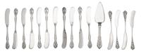 A Group of American Silver Butterspreaders, Gorham Mfg. Co., Providence, RI and others, comprising 11 Gorham examples, 4 additional Ame