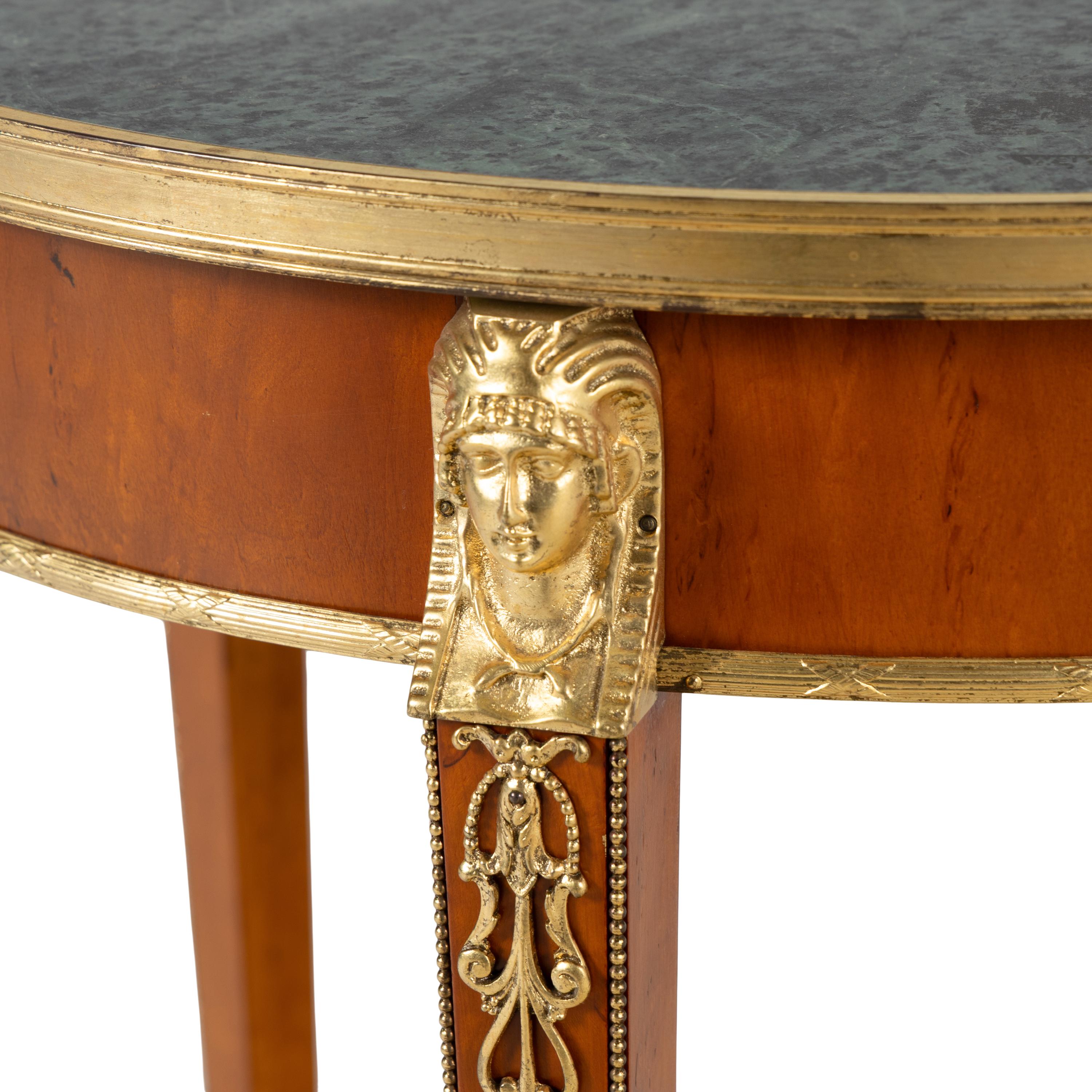 An Empire Style Gilt-Bronze Mounted Marble Top Occasional Table