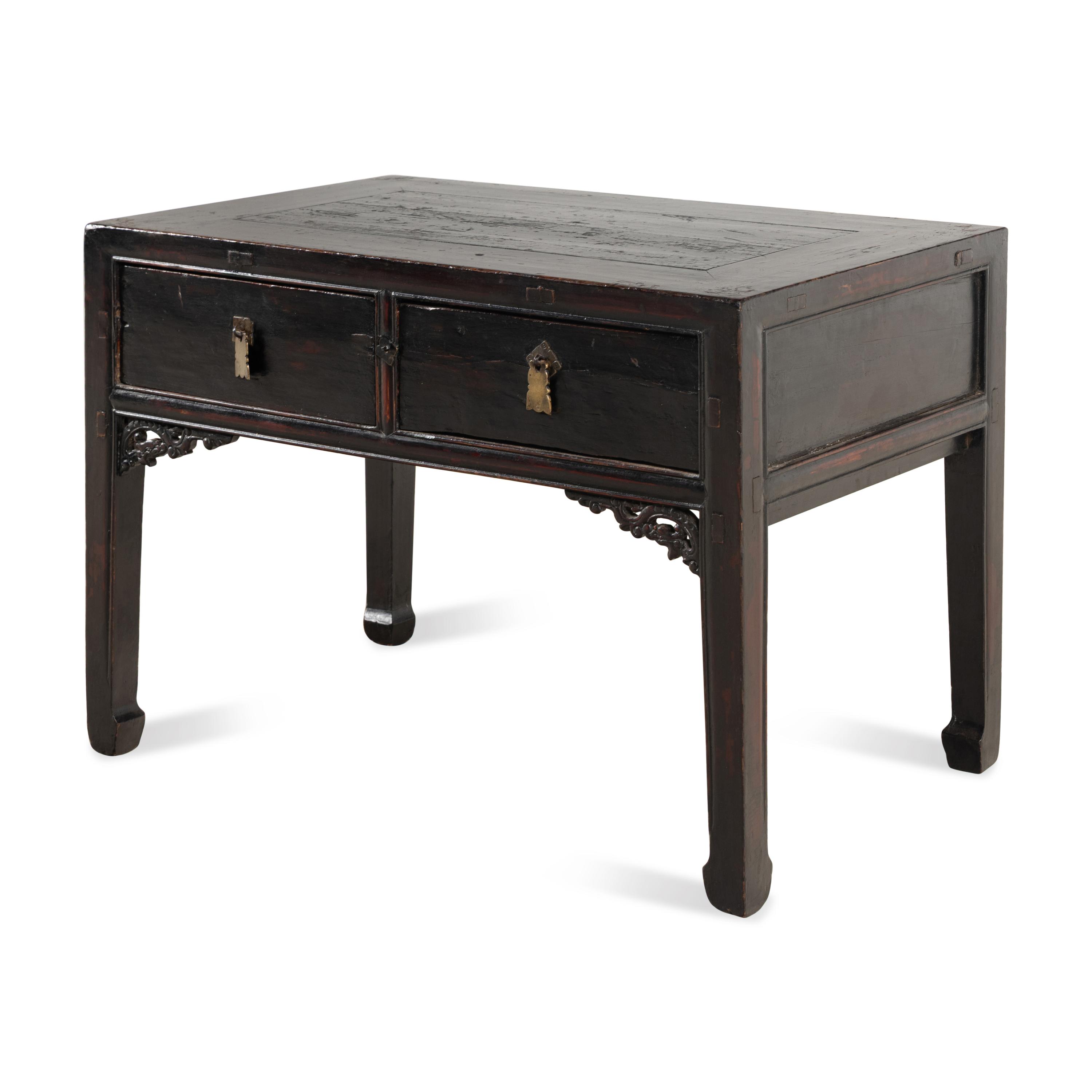 A Chinese Stained Hardwood Console Table