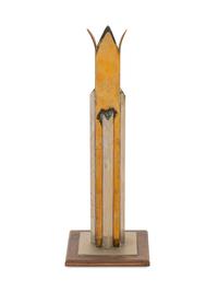 An Art Deco Aluminum and Copper Bud Vase