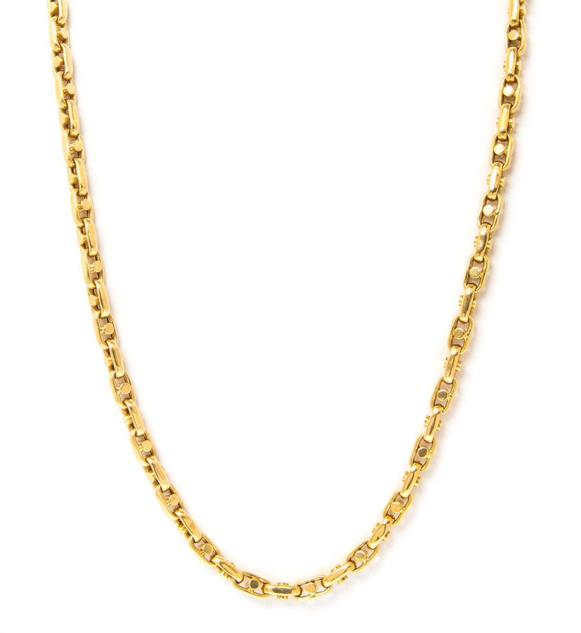 An 18 Karat Yellow Gold Chain Necklace, 40.10 dwts.
