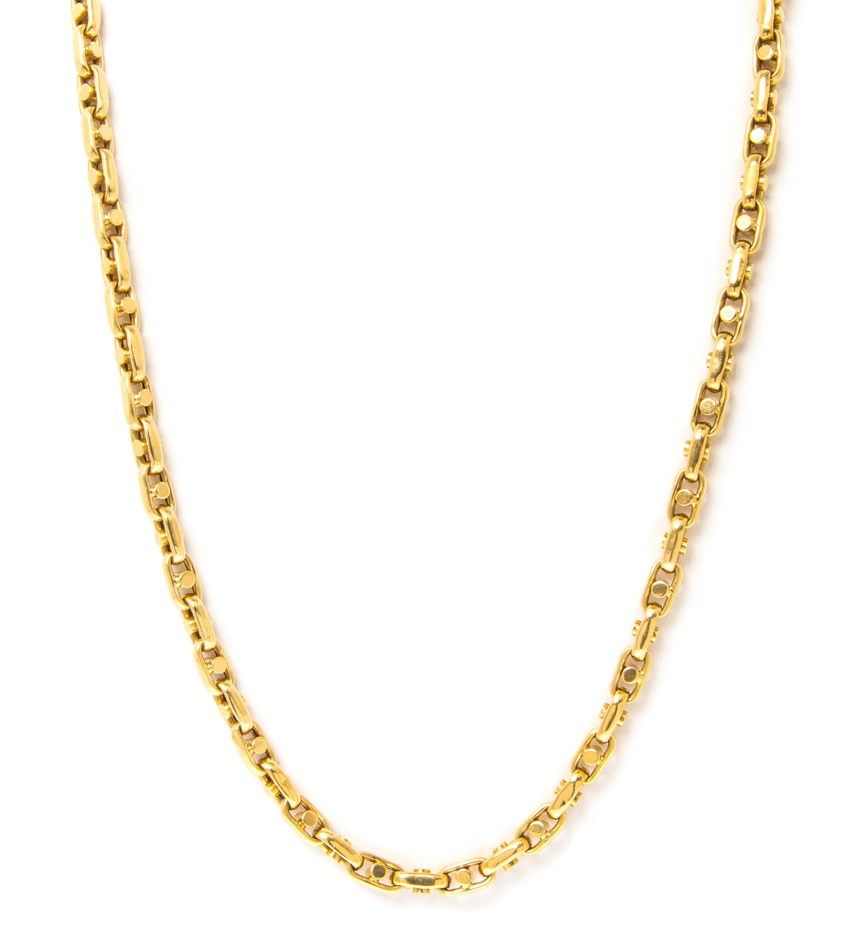 An 18 Karat Yellow Gold Chain Necklace, 40.10 dwts.