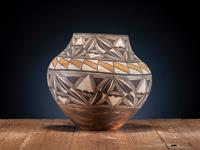 Acoma Polychrome Pottery Olla