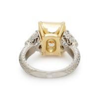 COLORED DIAMOND AND DIAMOND RING