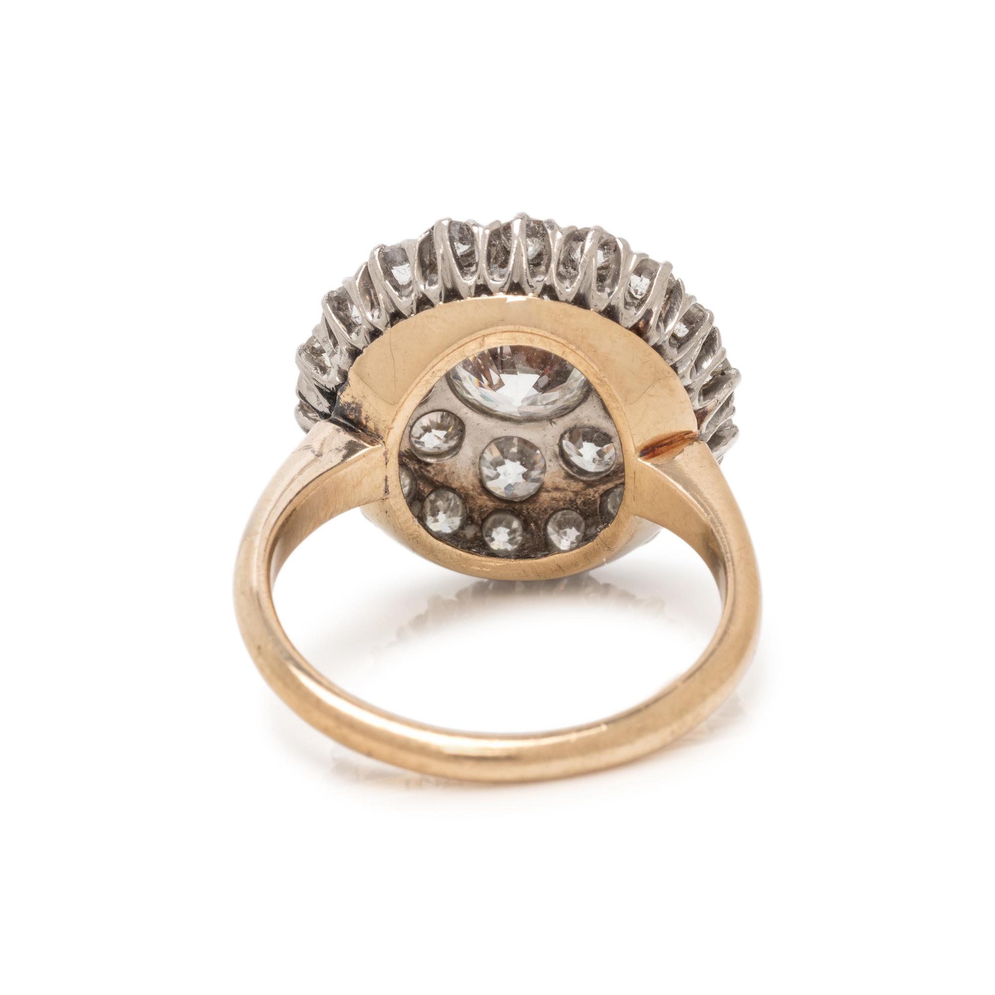 ANTIQUE, DIAMOND CLUSTER RING