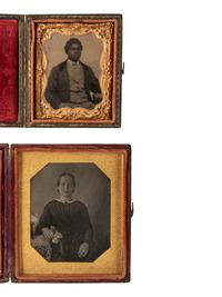 [EARLY PHOTOGRAPHY]. 8 cased images of men and women.