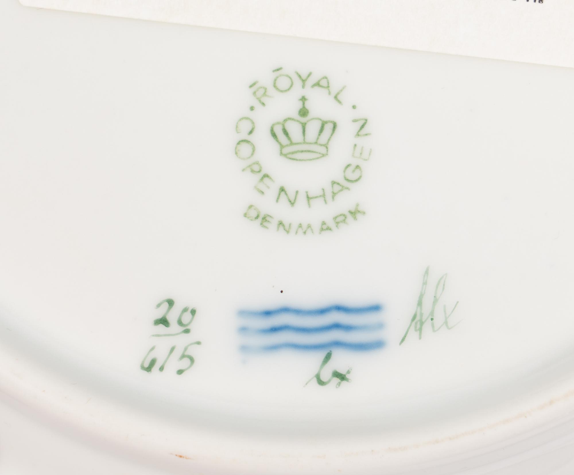 A Set of Sixteen Royal Copenhagen Flora Danica Porcelain Bread Plates