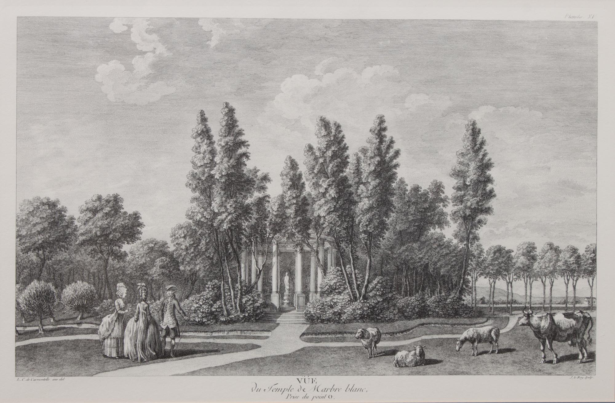 A Group of Eight Black and White Engravings, after Carmontelle 12 1/4 x 19 inches. — 20TH CENTURY