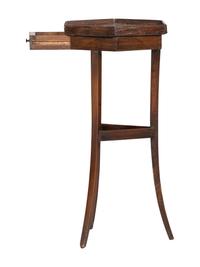 A Regency Mahogany One-Drawer Marble Top Stand