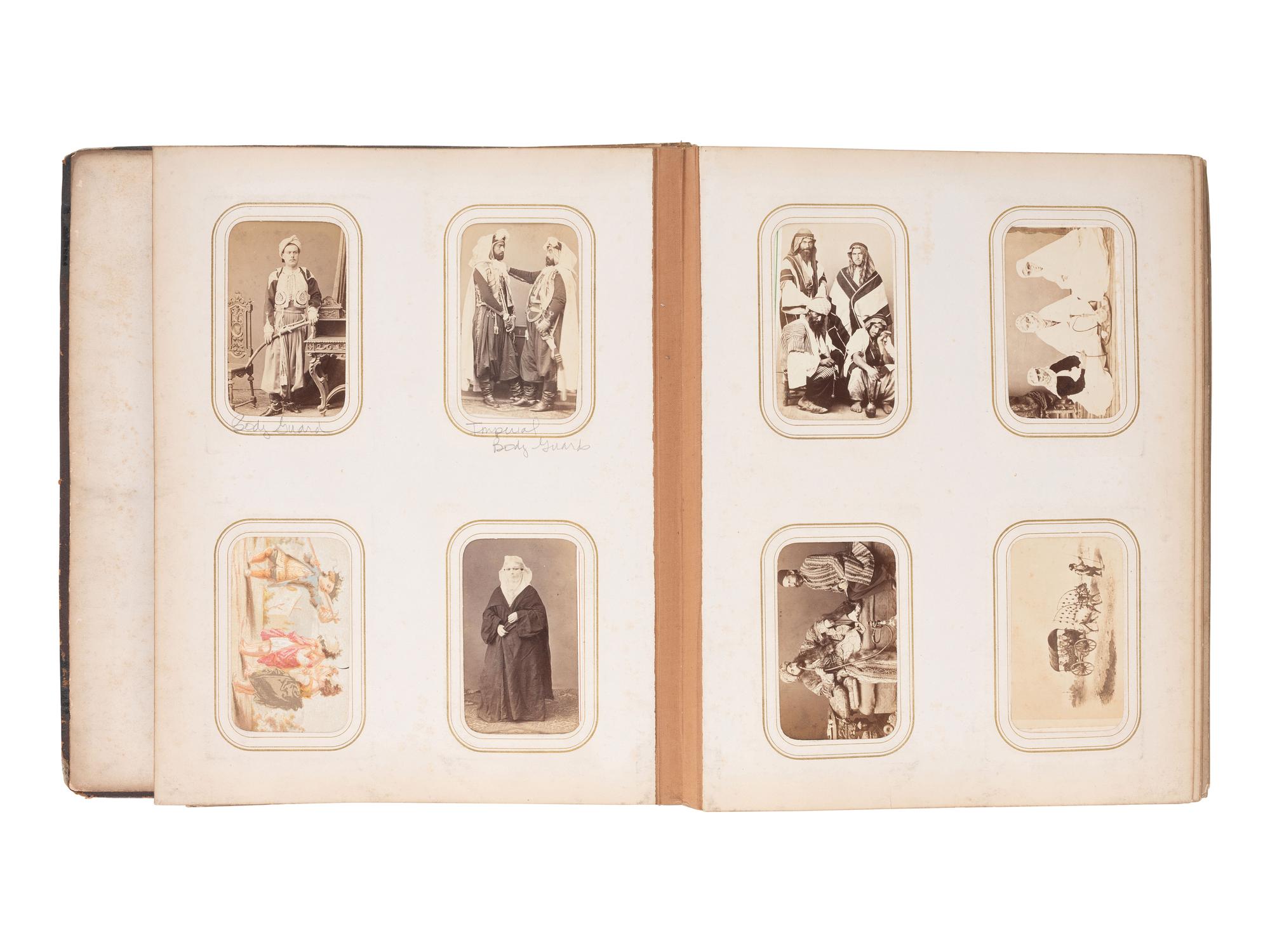 [EARLY PHOTOGRAPHY] CDV album cont. approx. 185 photographs of American and European personalities.