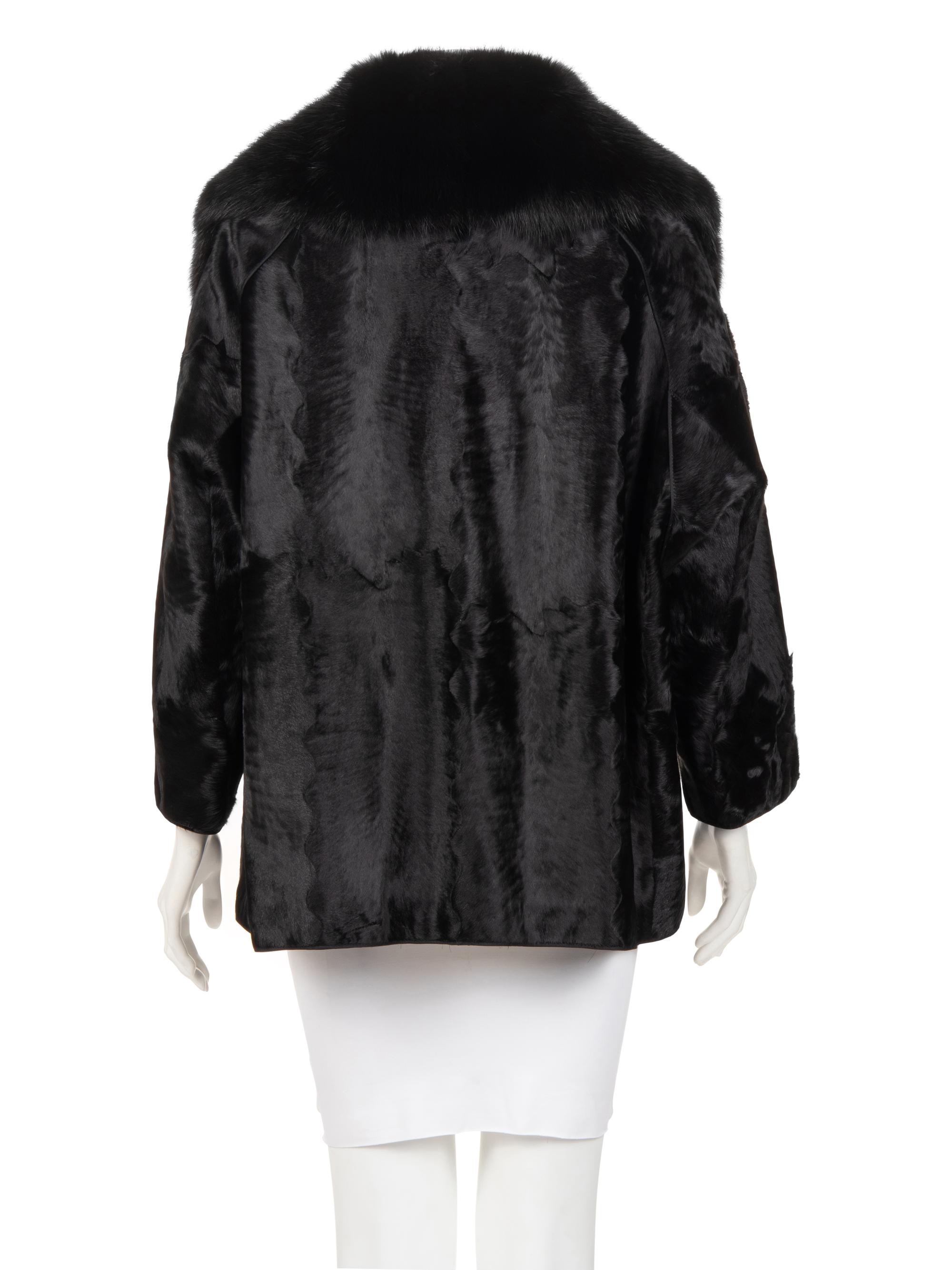 J. Mendel Broadtail Jacket Trimmed with Sable