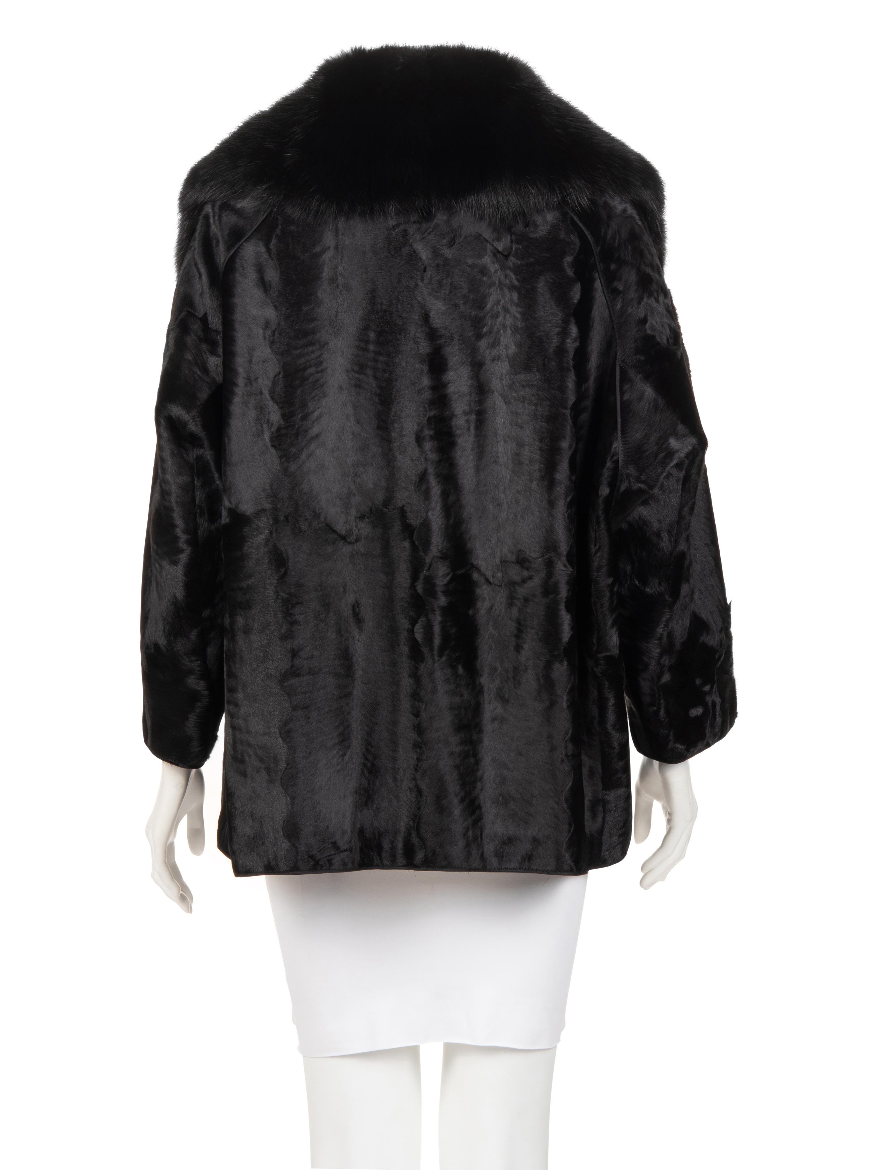J. Mendel Broadtail Jacket Trimmed with Sable