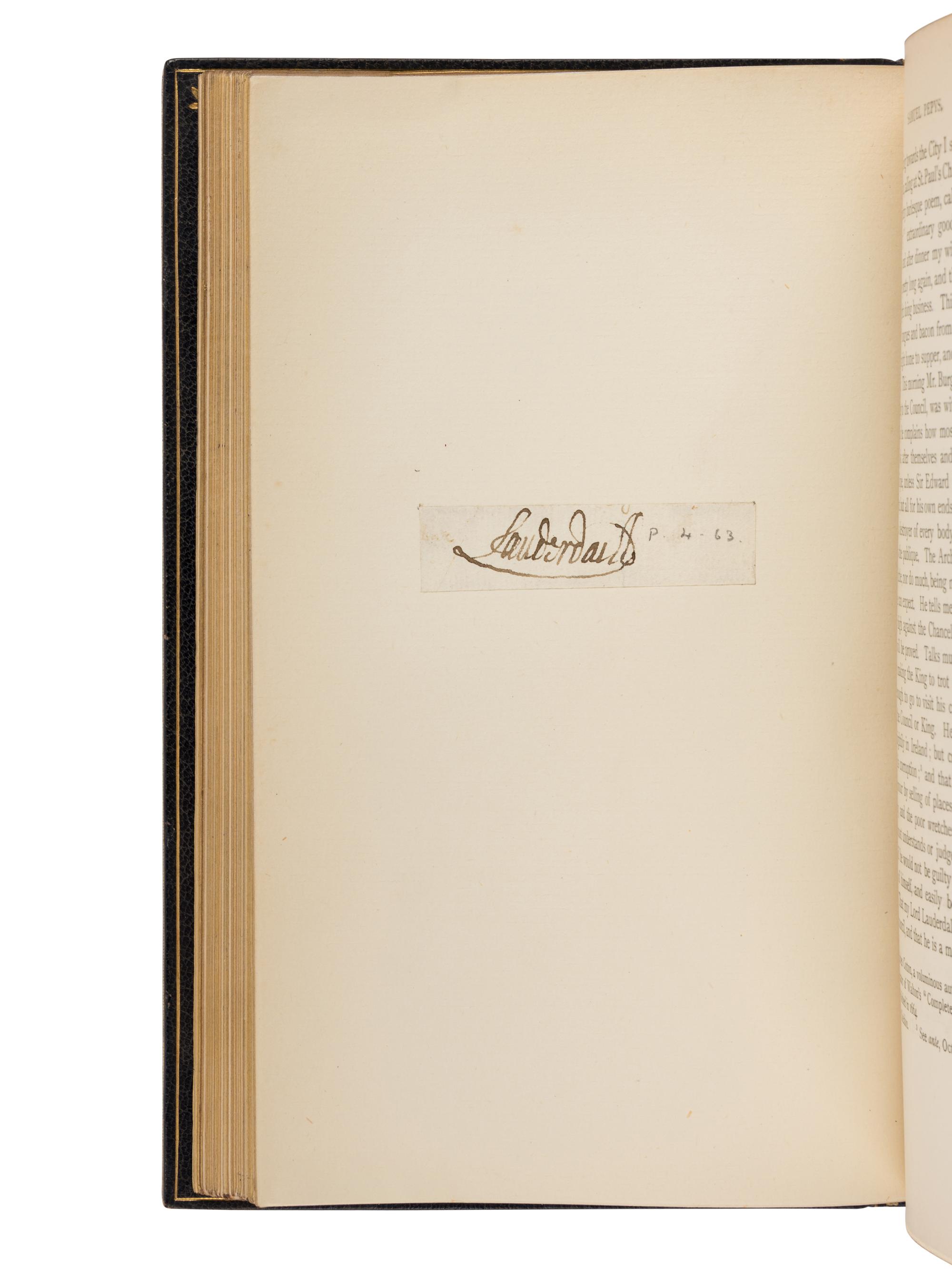 PEPYS, Samuel (1633-1703). The Diary of Samuel Pepys . Henry B. Wheatley, editor. London & Cambridge: George Bell & Sons, and Deighton Bell & Co., 1893-1899.
