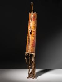 Jicarilla Apache / Ute Buffalo Hide Parfleche Cylinder