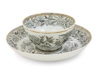 A Chinese Export Porcelain Teacup and Saucer