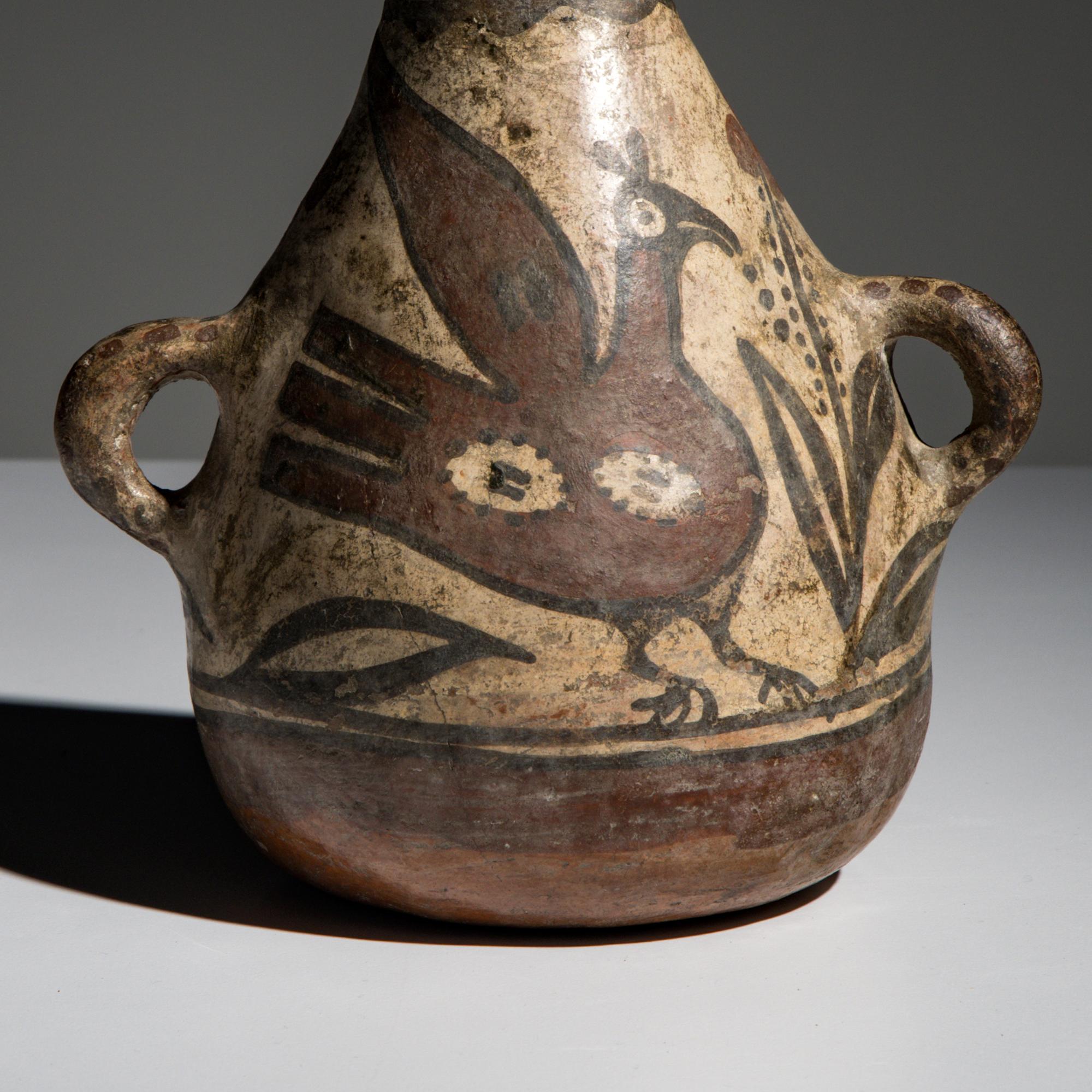 Zia Polychrome Pottery Canteen, Unique Form