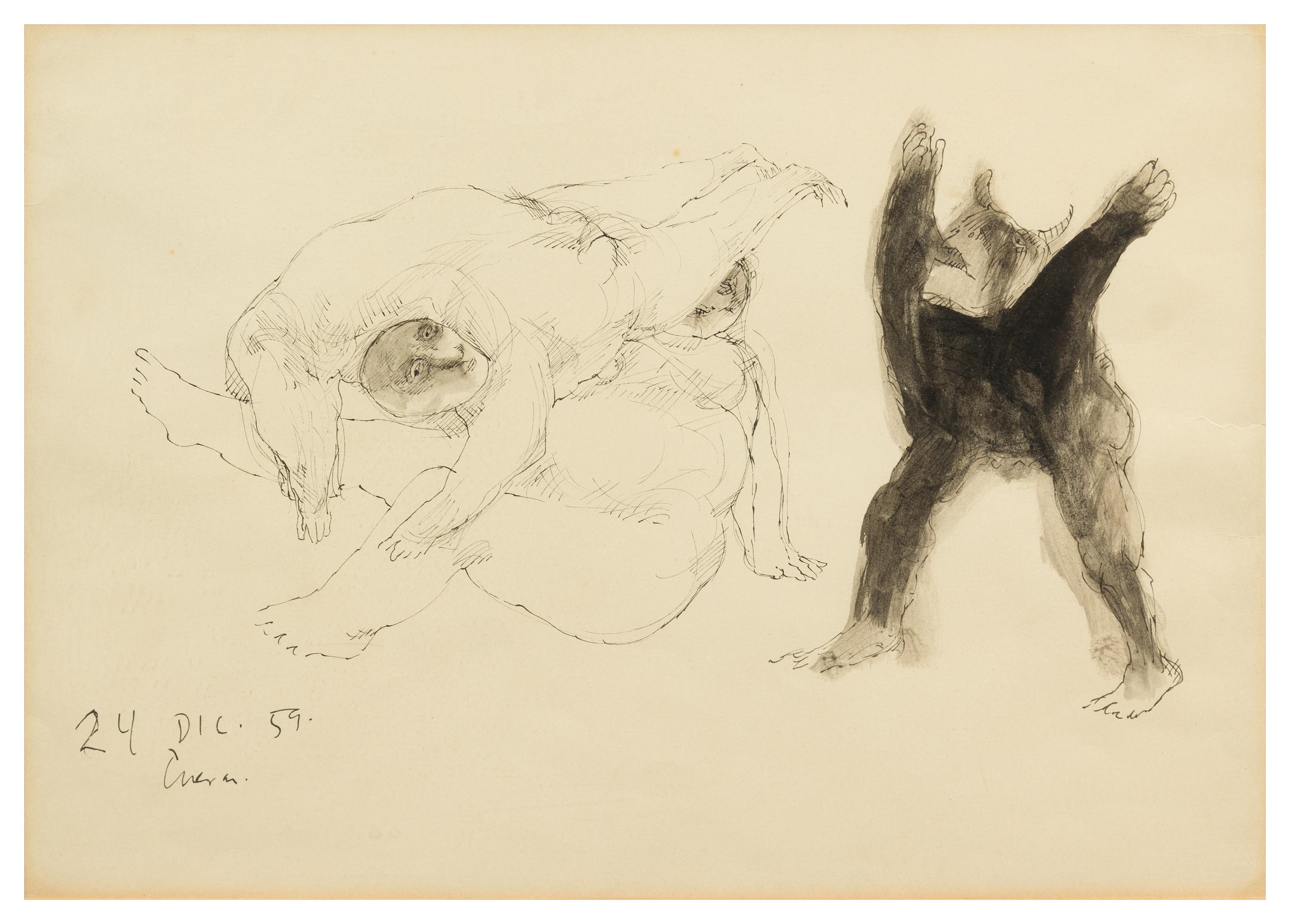 Jose Luis Cuevas, (Mexican, b. 1933), De le serie Tauromaquia, 1959