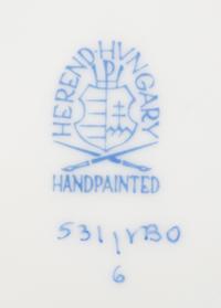 A Herend Queen Victoria Porcelain Dinner Service