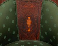An Empire Style Burlwood Barrel-Back Armchair