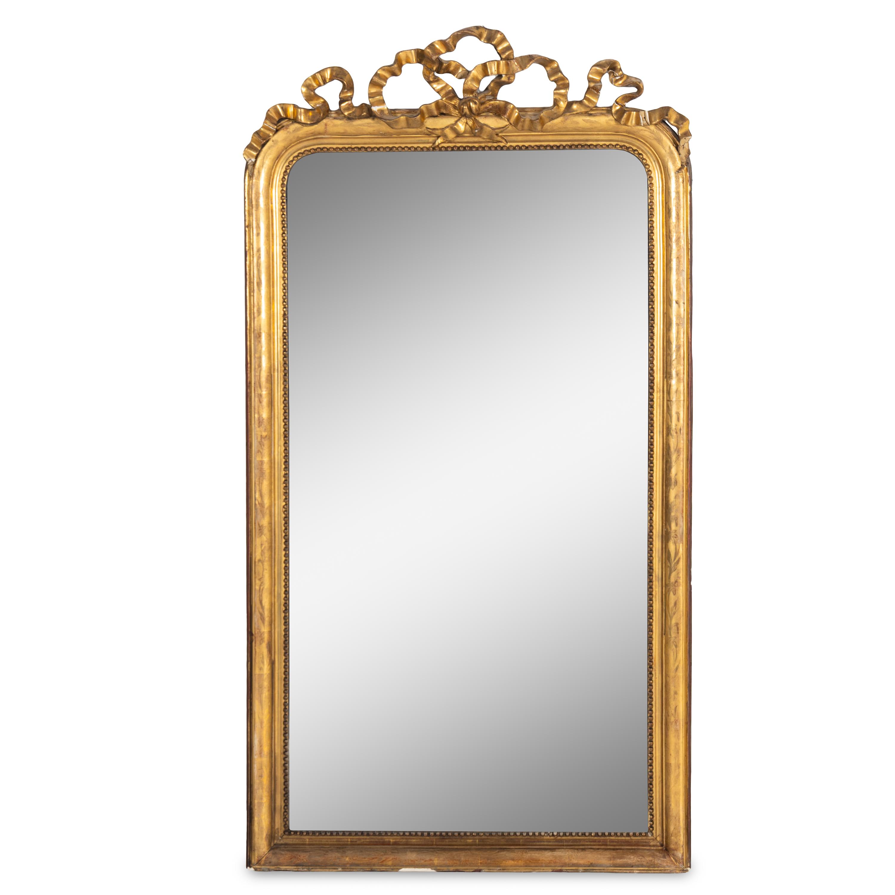 A Napoleon III Carved Giltwood Mirror
