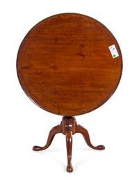 A Queen Anne Style Mahogany Tilt-Top Tripod Table