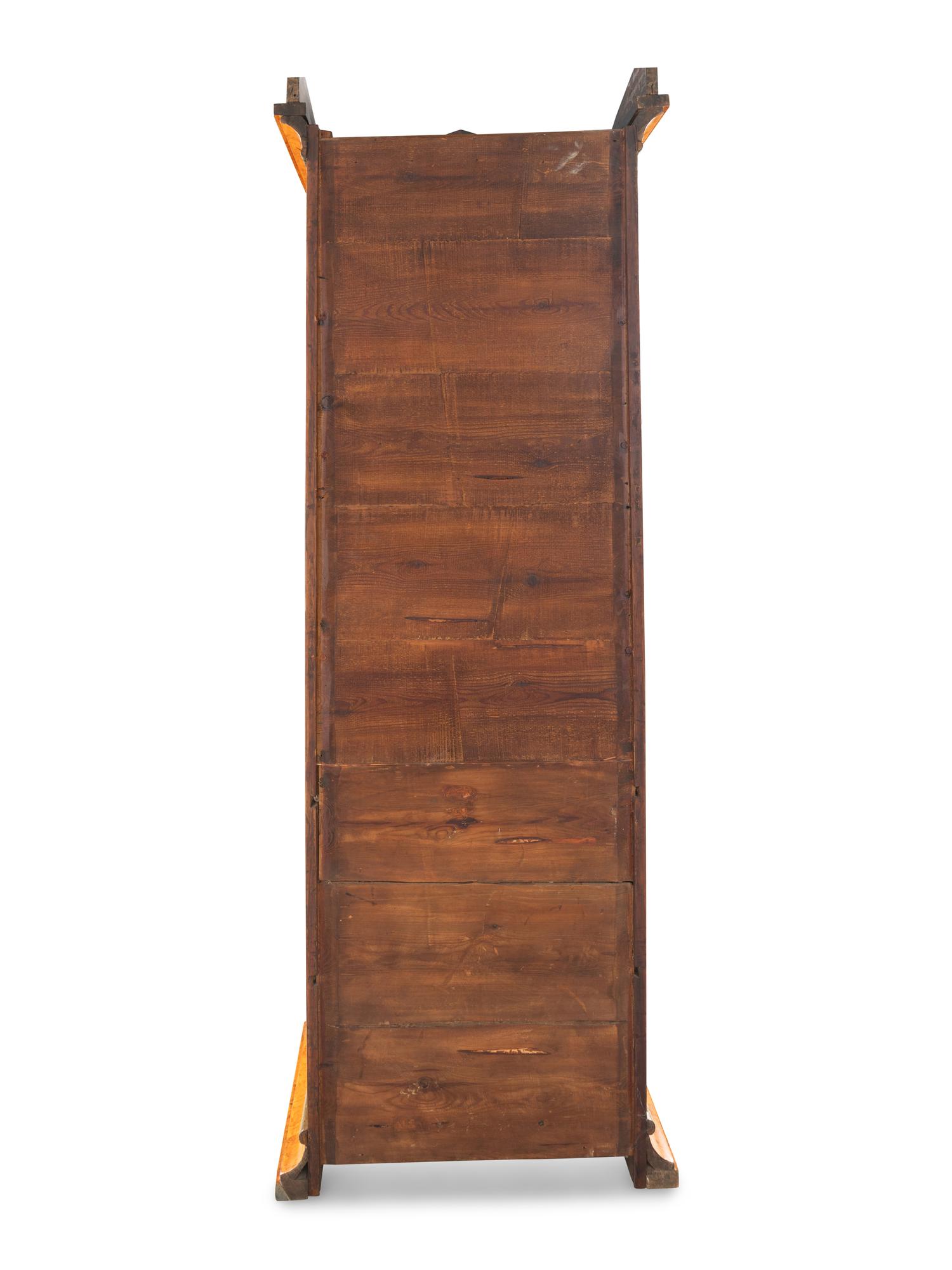 A Russian Neoclassical Karelian Birch Vitrine Cabinet