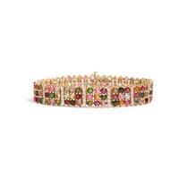 MULTIGEM, DIAMOND, AND GOLD BRACELET
