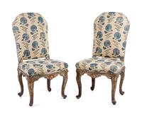 A Pair of Venetian Painted Side Chairs