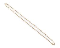 A Chanel Goldtone and Pearl Necklace, 40".