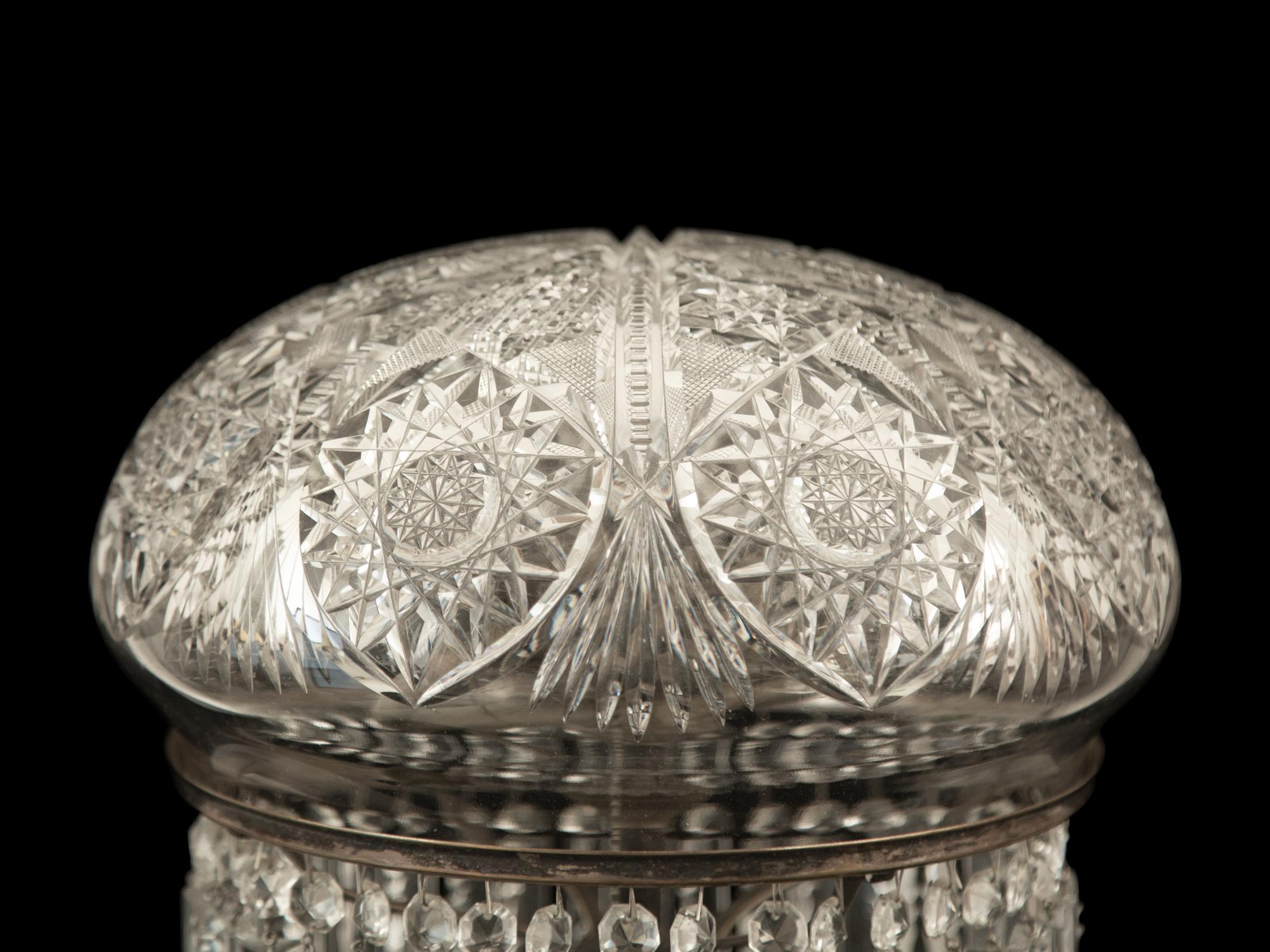 An American Cut Glass Table Lamp — 20th Century