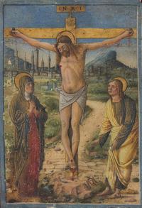 Girolamo da Cremona (Italian, died 1483) — The Crucifixion