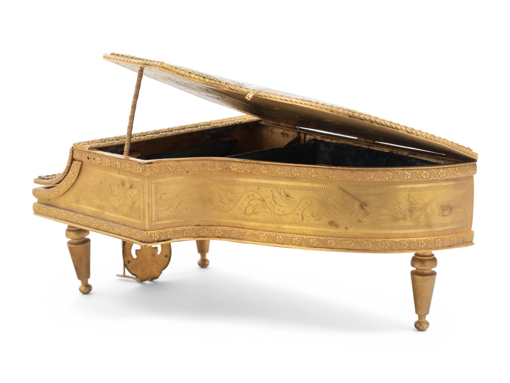 A Viennese Enamel Piano-Form Music Box