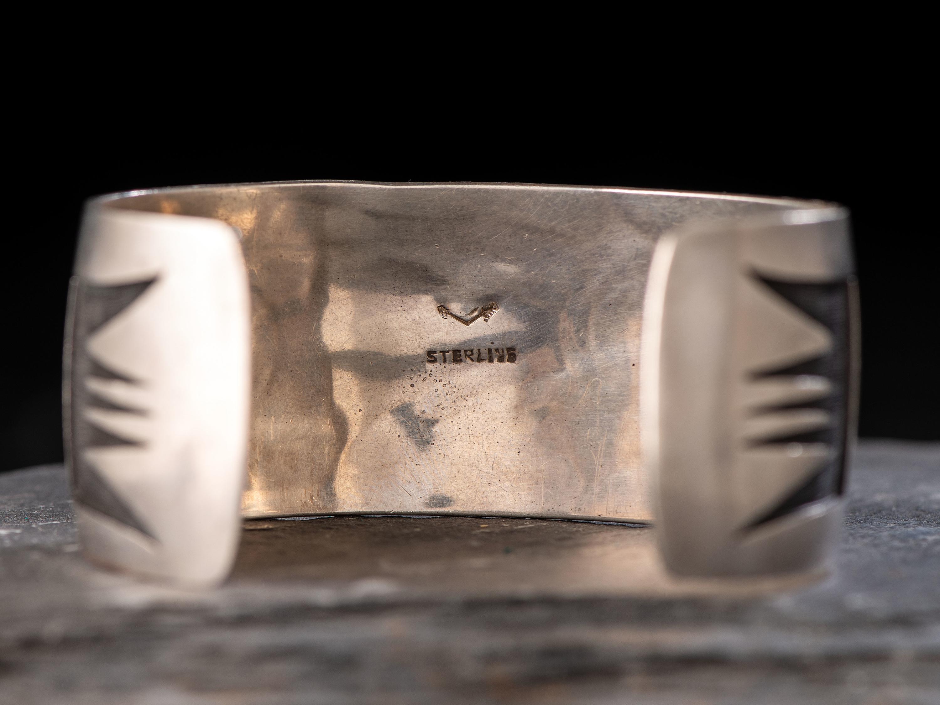 Sterling Silver Overlay Cuff Bracelet, with Winged Elements