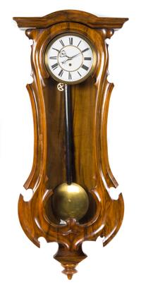 An American Simulated Rosewood Wall Clock Length of case 38 1/2 inches.