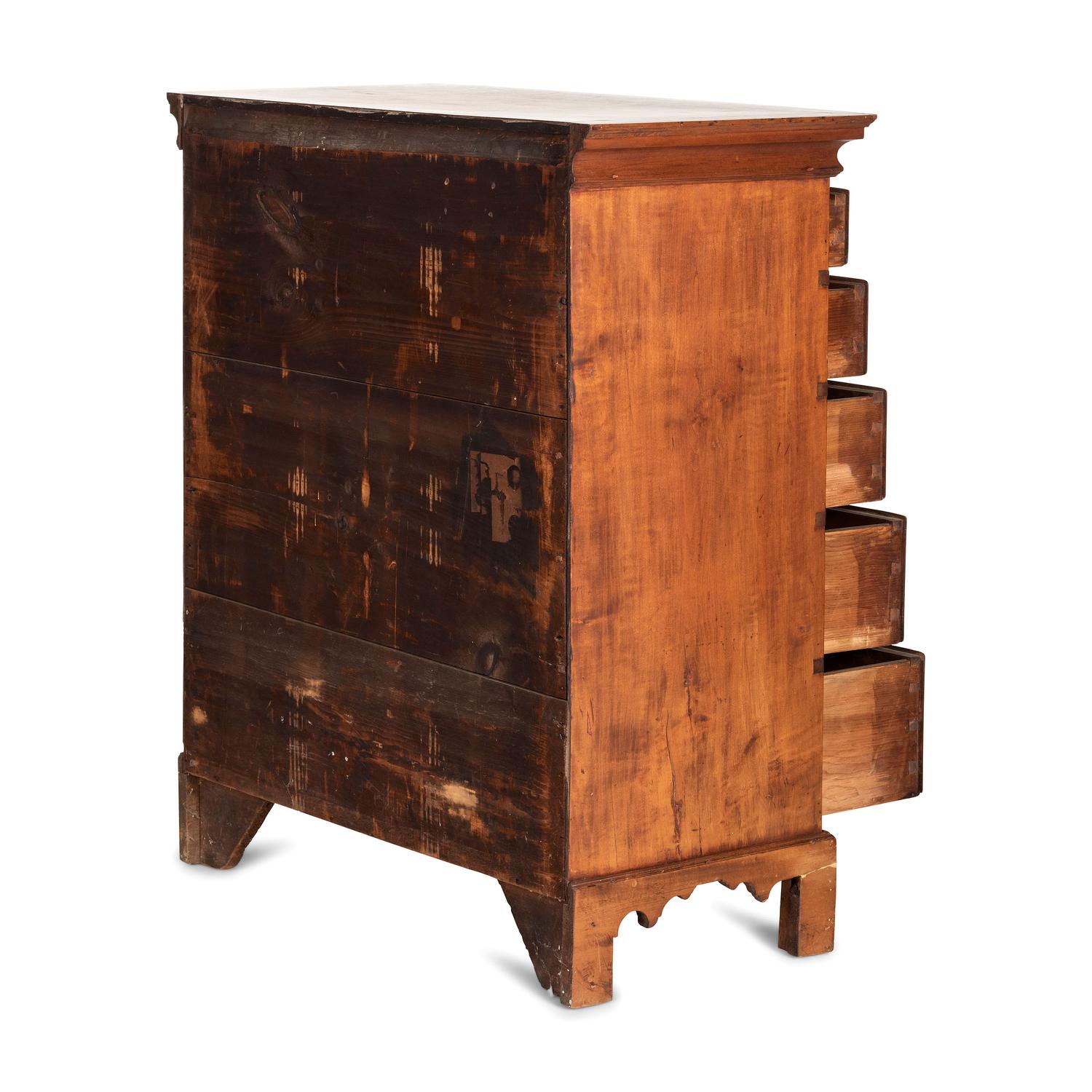 A Chippendale Cherrywood Tall Chest of Drawers