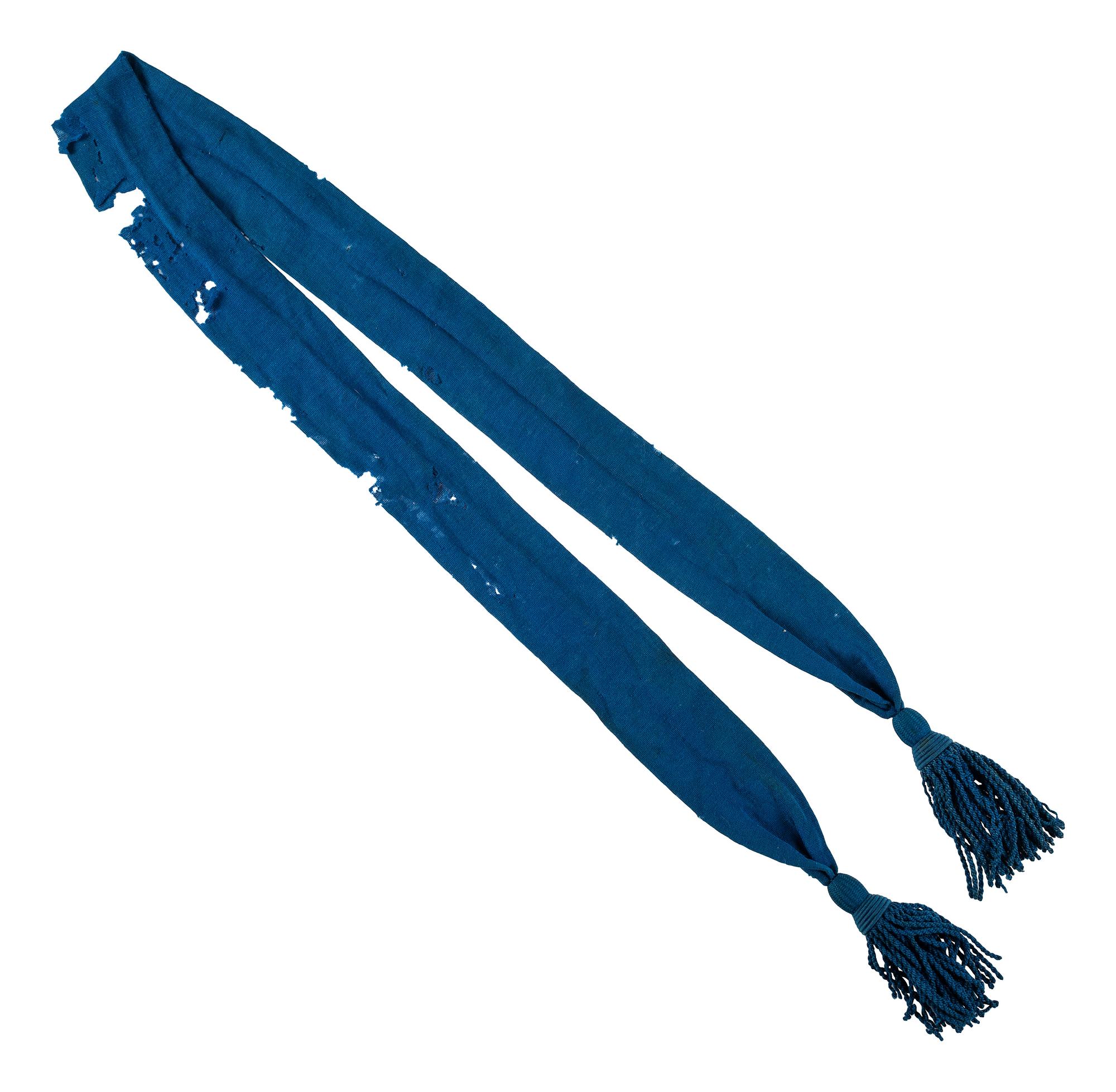 [CIVIL WAR]. Union chaplain's blue worsted wool sash.