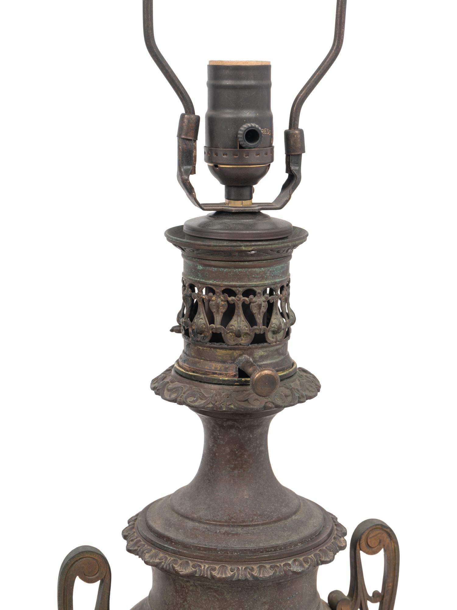 Two Pairs of French Bronze Lamps