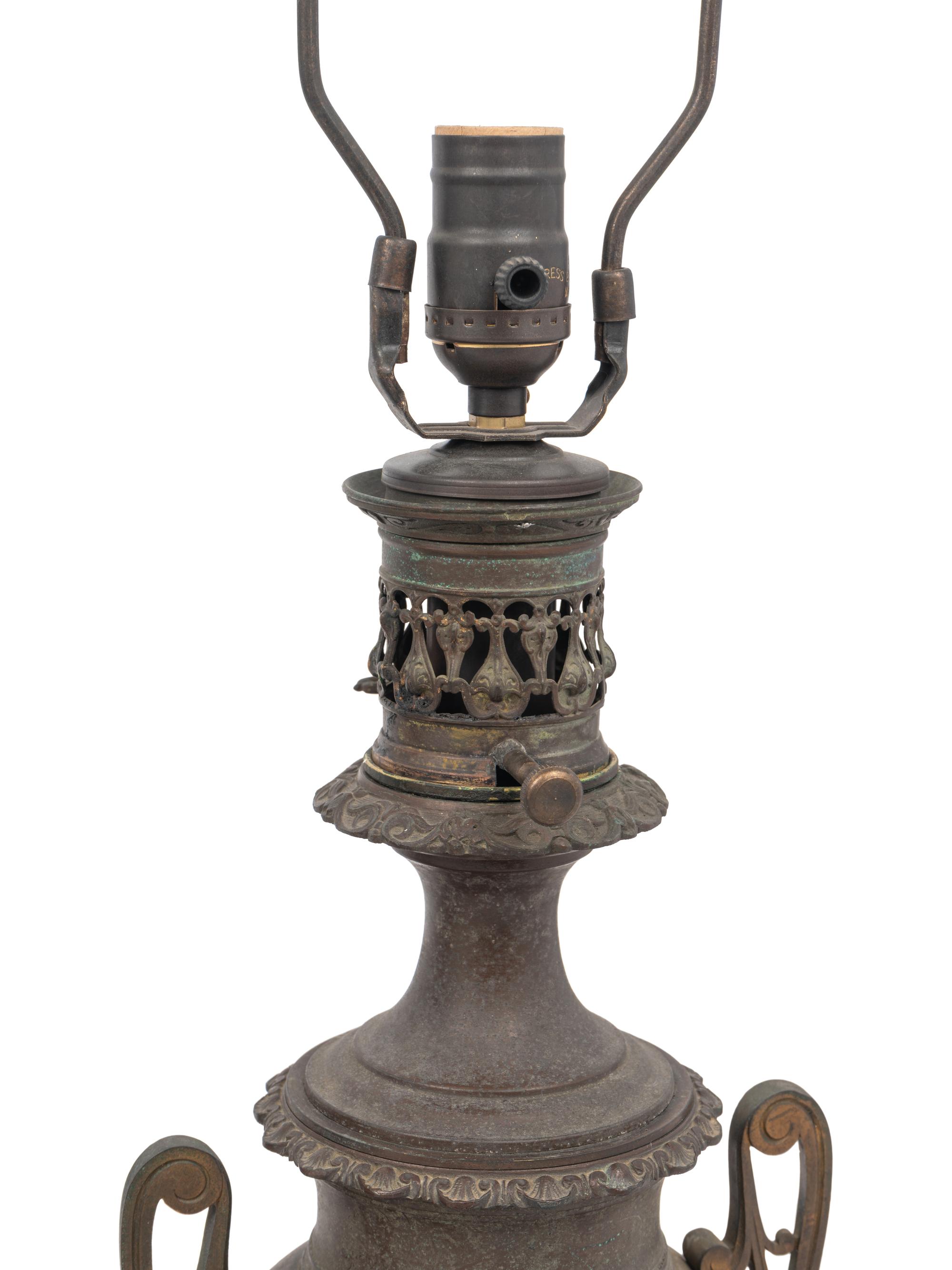 Two Pairs of French Bronze Lamps