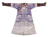 A Embroidered Silk Dragon Robe, Jifu Width of robe 78 1/2 inches. — LATE QING DYNASTY