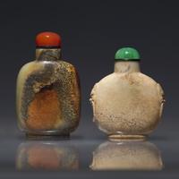 Two Chinese Jade Snuff Bottles, Qing Dynasty, Circa 1750-1850 — 1750-1850年 玉鼻煙壺兩支