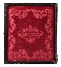 [MILITARIA - EARLY PHOTOGRAPHY]. ANSON, photographer. Sixth plate daguerreotype of a young naval ensign with an anchor on his cap. New York, NY.