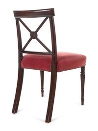 A Set of Five Regency Mahogany Side Chairs