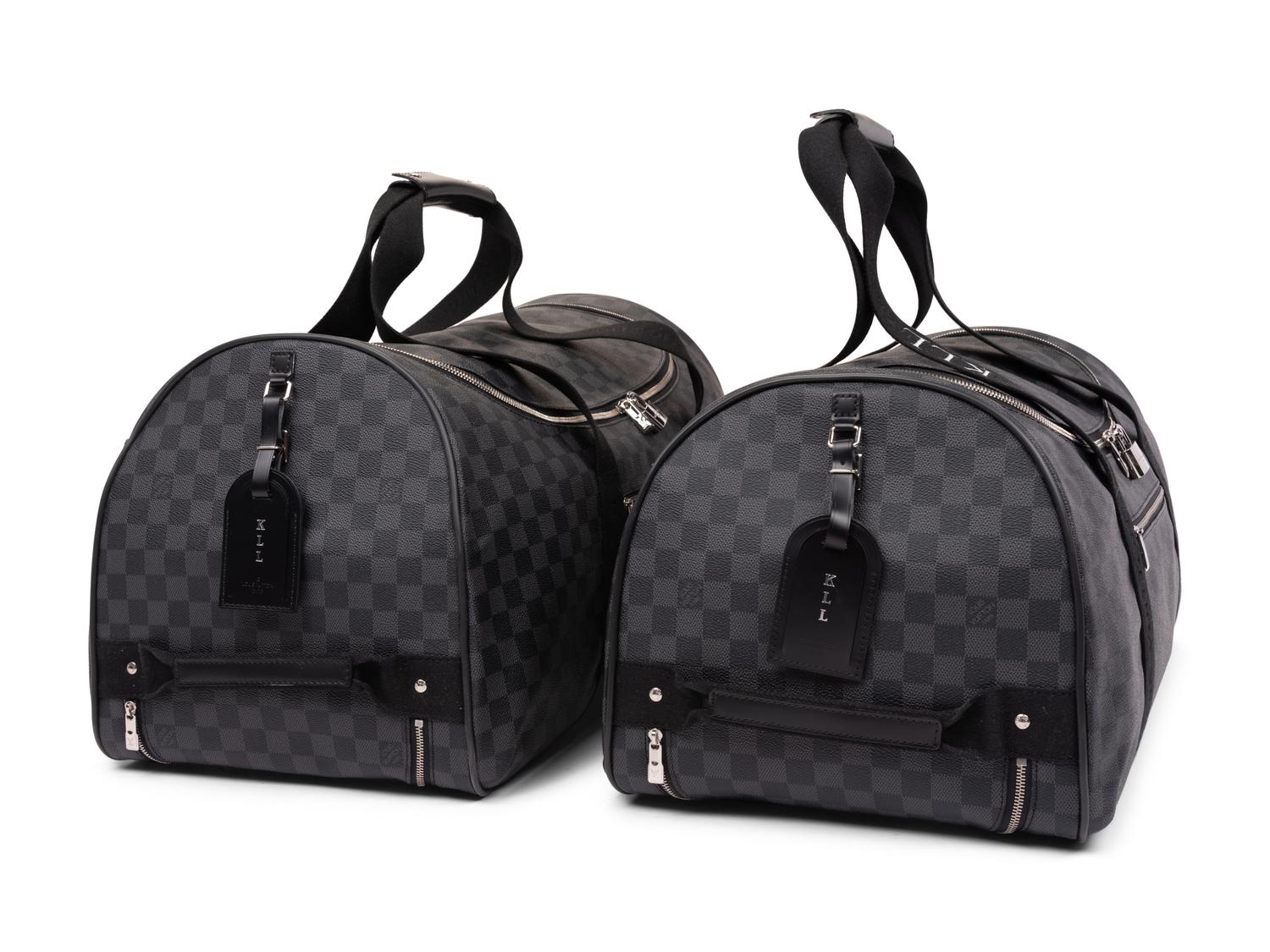 Two Louis Vuitton Néo Éole Damier Graphite Coated Canvas Rolling Travel Bags, 2017
