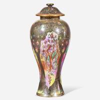 A Wedgwood Fairyland Lustre Vase and Cover UK, circa 2000