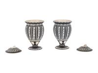 A Pair of Wedgwood Jasperware Covered Urns